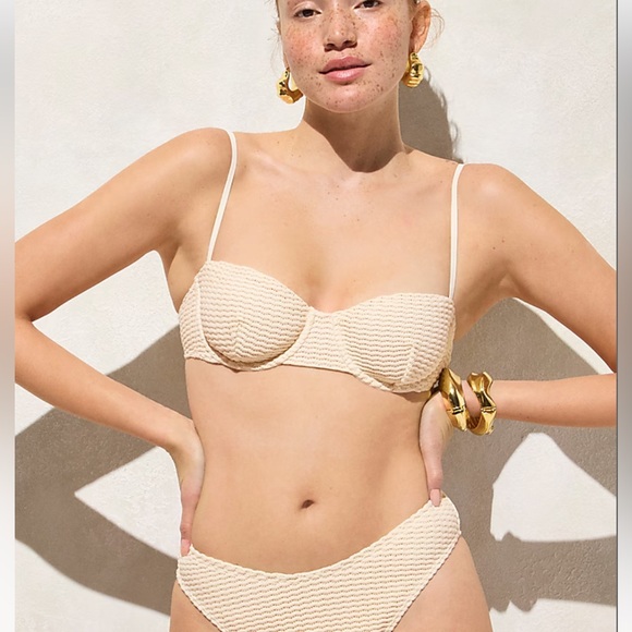 J. Crew Crochet balconette underwire bikini top - Picture 2 of 8